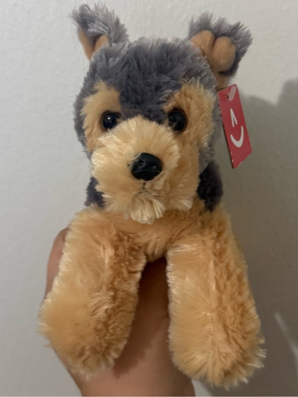 Aurora Puppy Stuffed Animal - Tan and Gray